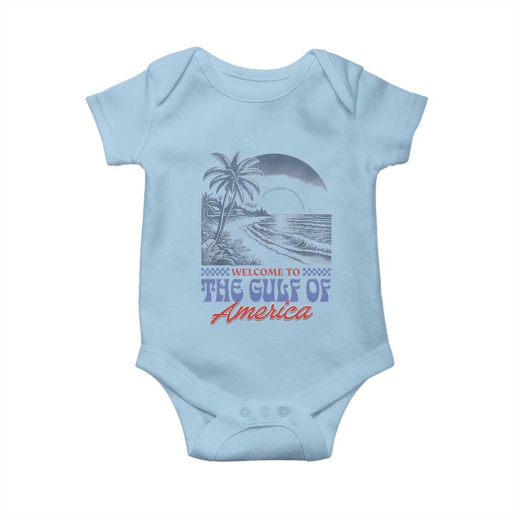 Welcome To America's Gulf Baby Onesie Retro Vintage Beach