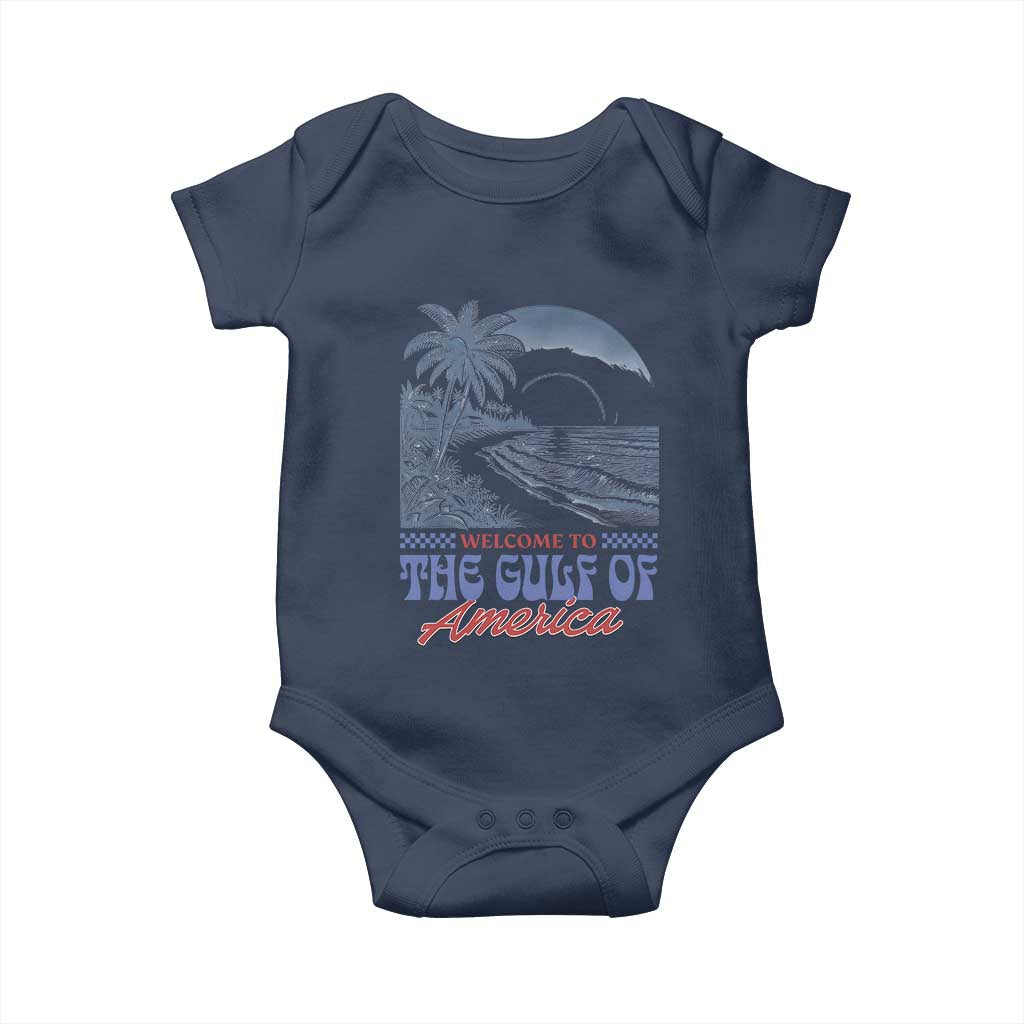 Welcome To America's Gulf Baby Onesie Retro Vintage Beach