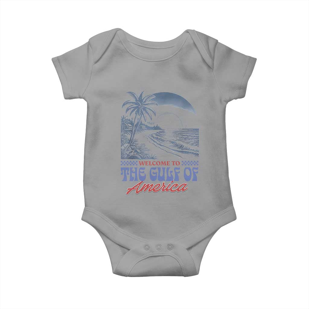 Welcome To America's Gulf Baby Onesie Retro Vintage Beach