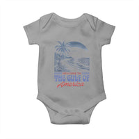 Welcome To America's Gulf Baby Onesie Retro Vintage Beach