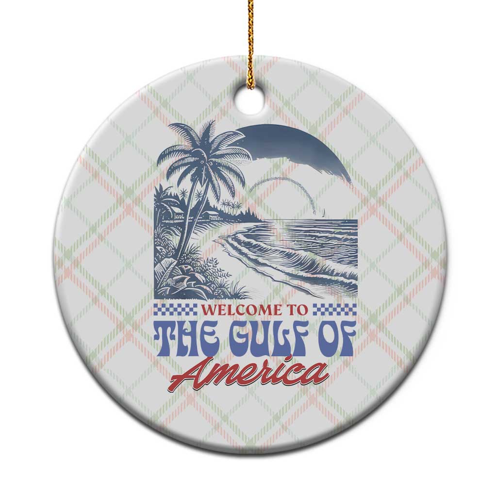 Welcome To America's Gulf Ceramic Ornament Retro Vintage Beach - Wonder Print Shop