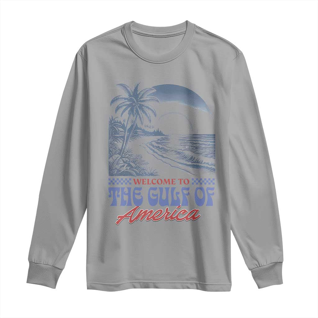 Welcome To America's Gulf Long Sleeve Shirt Retro Vintage Beach