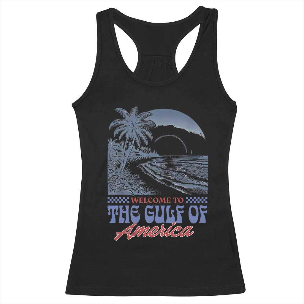 Welcome To America's Gulf Racerback Tank Top Retro Vintage Beach