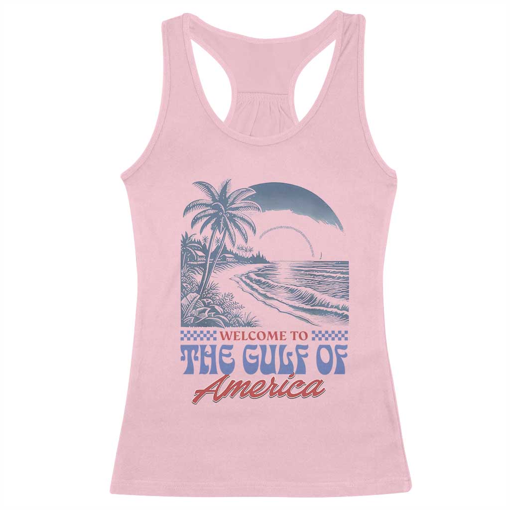 Welcome To America's Gulf Racerback Tank Top Retro Vintage Beach