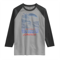 Welcome To America's Gulf Raglan Shirt Retro Vintage Beach