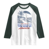 Welcome To America's Gulf Raglan Shirt Retro Vintage Beach