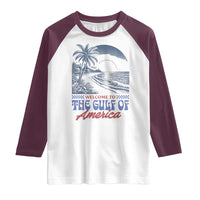Welcome To America's Gulf Raglan Shirt Retro Vintage Beach