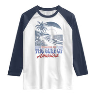 Welcome To America's Gulf Raglan Shirt Retro Vintage Beach
