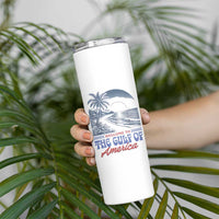 Welcome To America's Gulf Skinny Tumbler Retro Vintage Beach