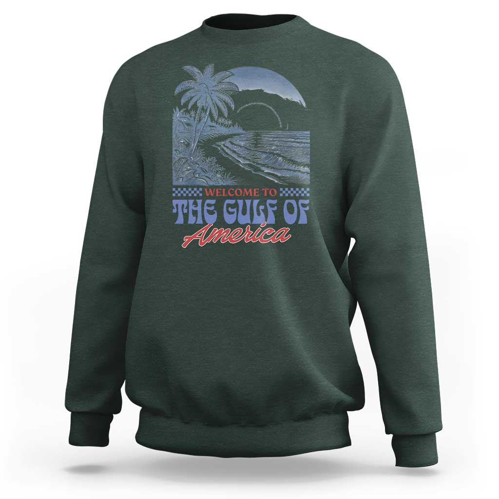 Welcome To America's Gulf Sweatshirt Retro Vintage Beach