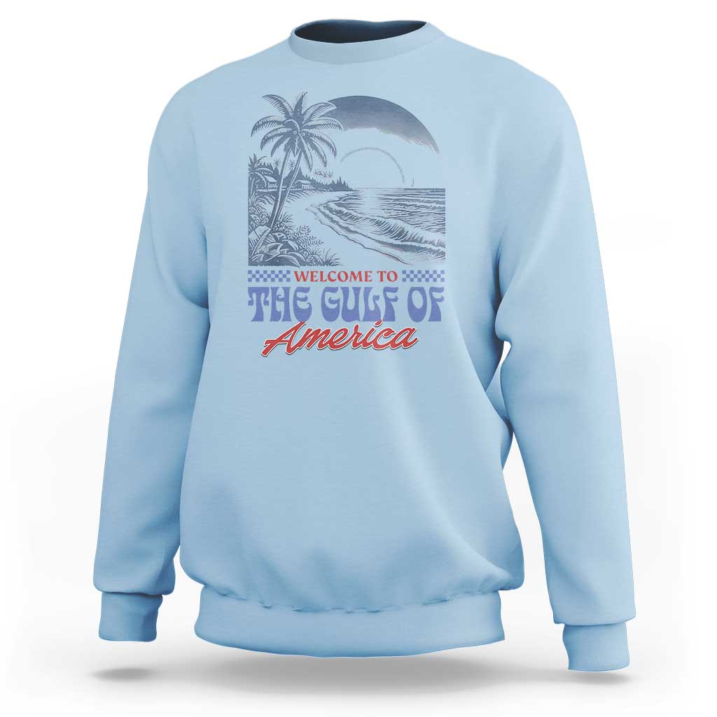 Welcome To America's Gulf Sweatshirt Retro Vintage Beach