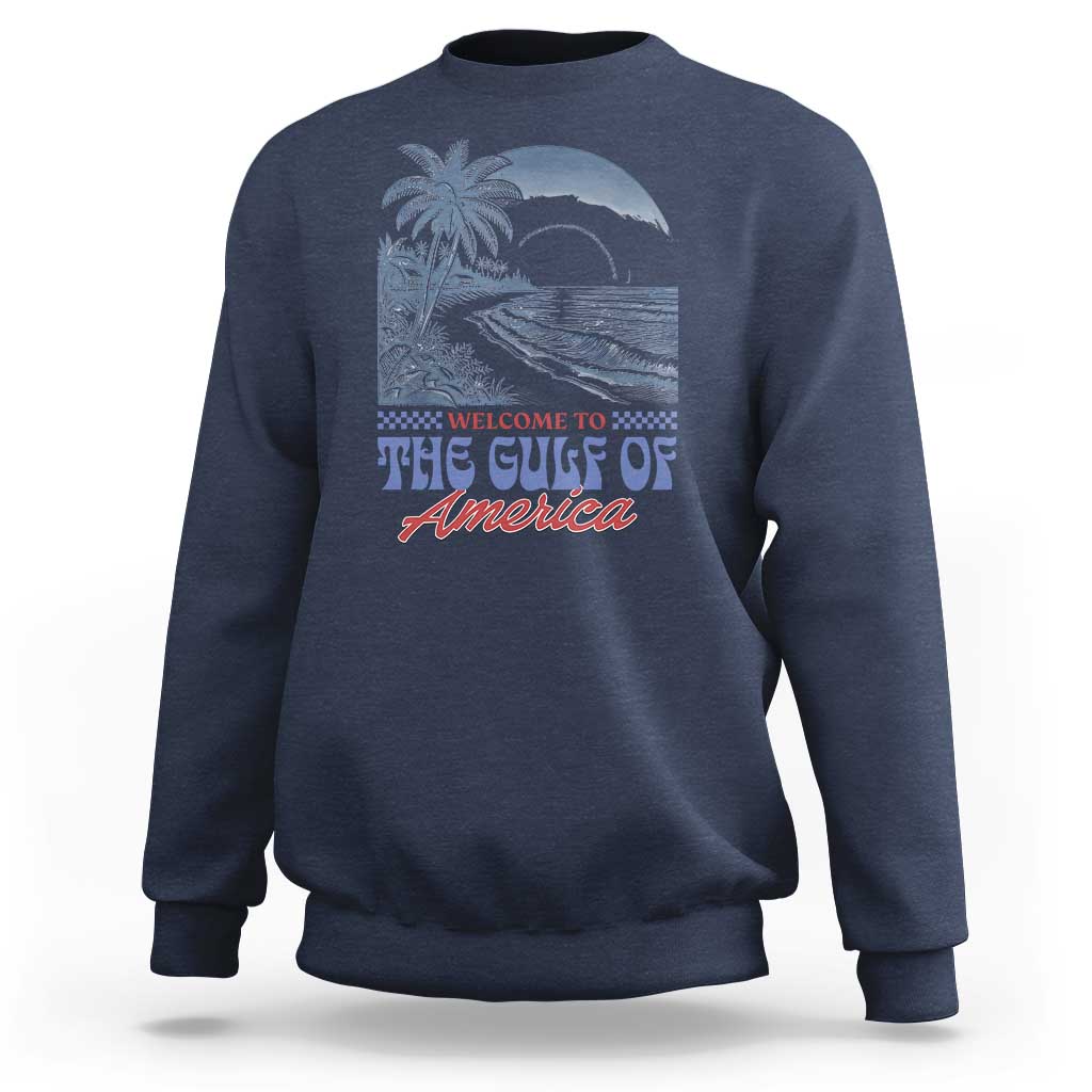 Welcome To America's Gulf Sweatshirt Retro Vintage Beach
