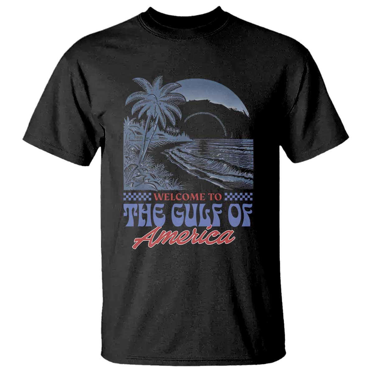 Welcome To America's Gulf T Shirt Retro Vintage Beach