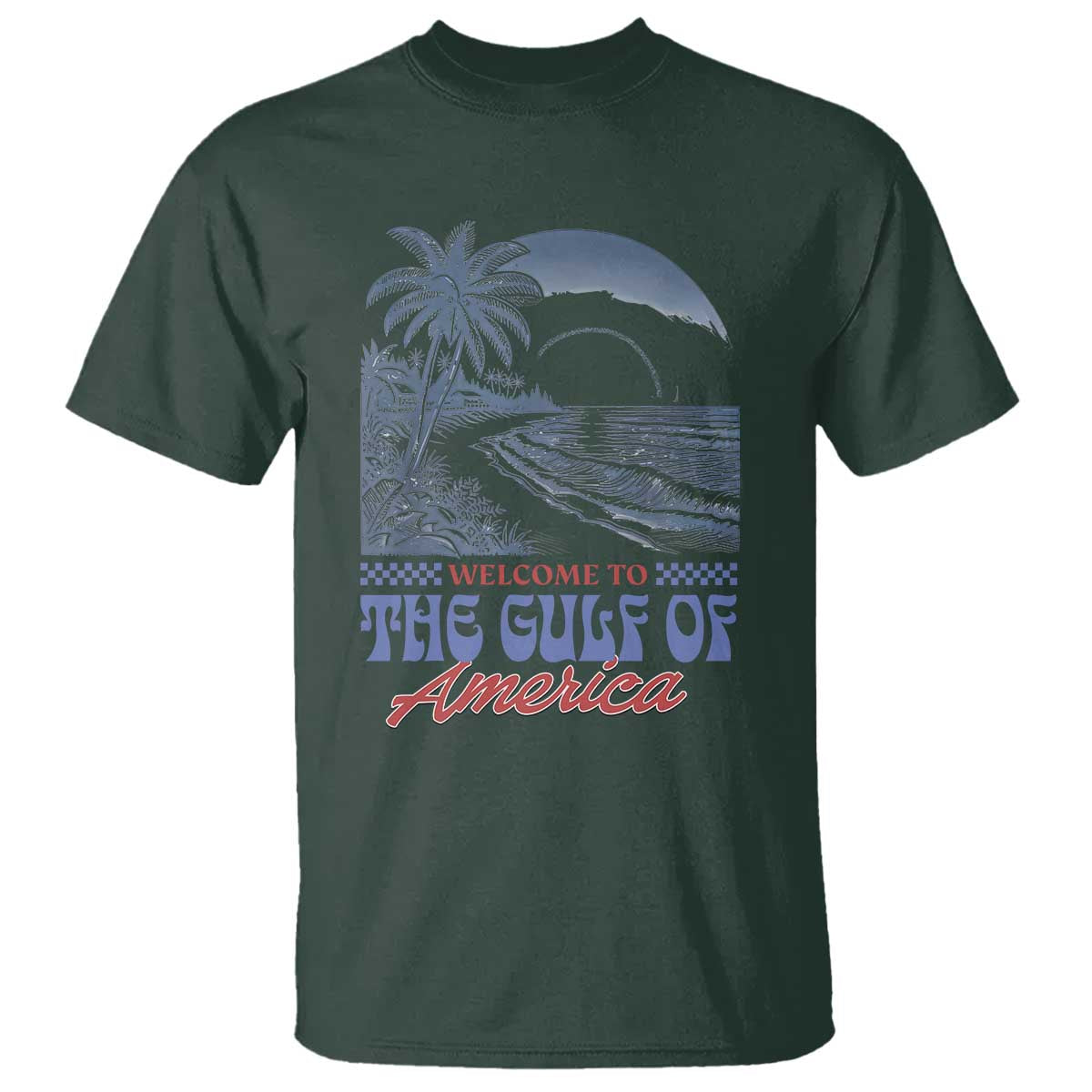 Welcome To America's Gulf T Shirt Retro Vintage Beach