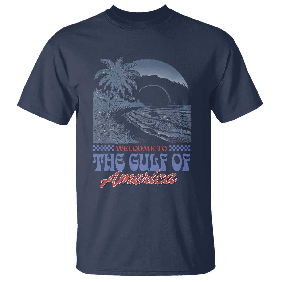 Welcome To America's Gulf T Shirt Retro Vintage Beach
