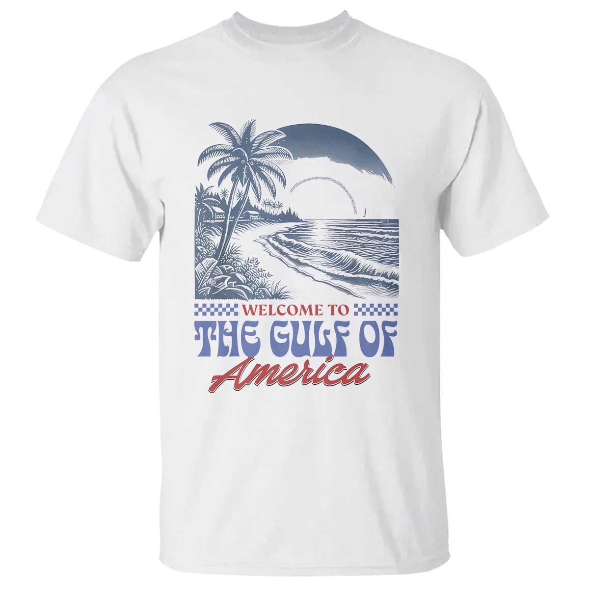 Welcome To America's Gulf T Shirt Retro Vintage Beach