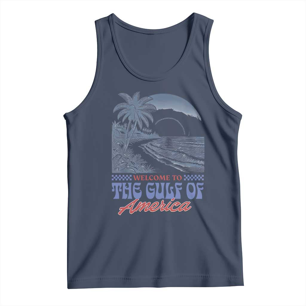 Welcome To America's Gulf Tank Top Retro Vintage Beach