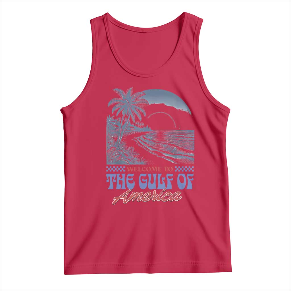 Welcome To America's Gulf Tank Top Retro Vintage Beach