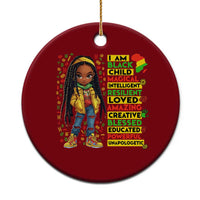 I Am Black Child Ceramic Ornament Locd Girl African American Pride Black History Month - Wonder Print Shop