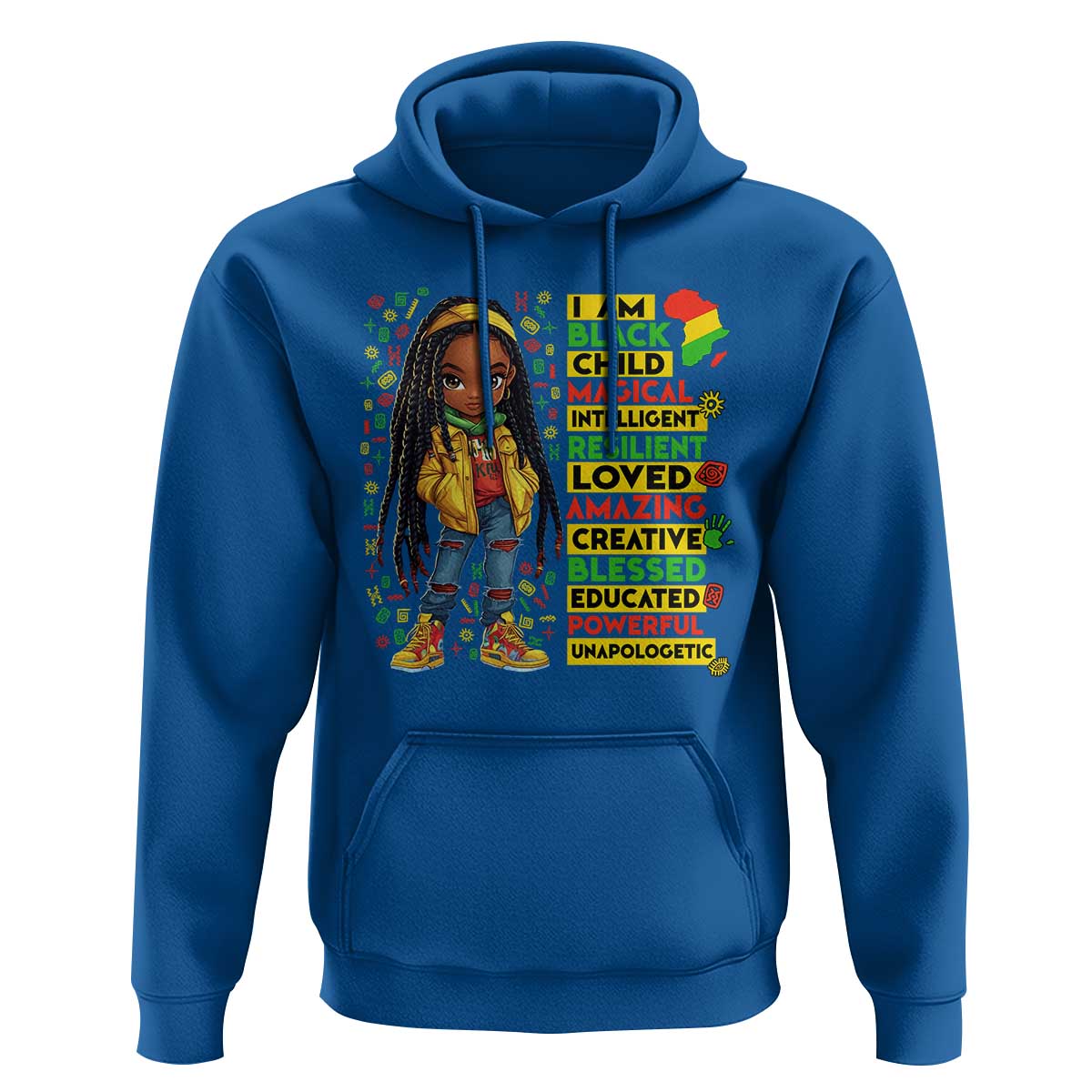 I Am Black Child Hoodie Locd Girl African American Pride Black History Month
