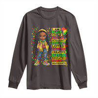 I Am Black Child Long Sleeve Shirt Locd Girl African American Pride Black History Month