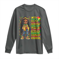 I Am Black Child Long Sleeve Shirt Locd Girl African American Pride Black History Month