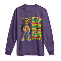 I Am Black Child Long Sleeve Shirt Locd Girl African American Pride Black History Month
