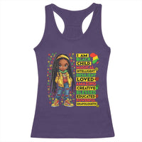 I Am Black Child Racerback Tank Top Locd Girl African American Pride Black History Month