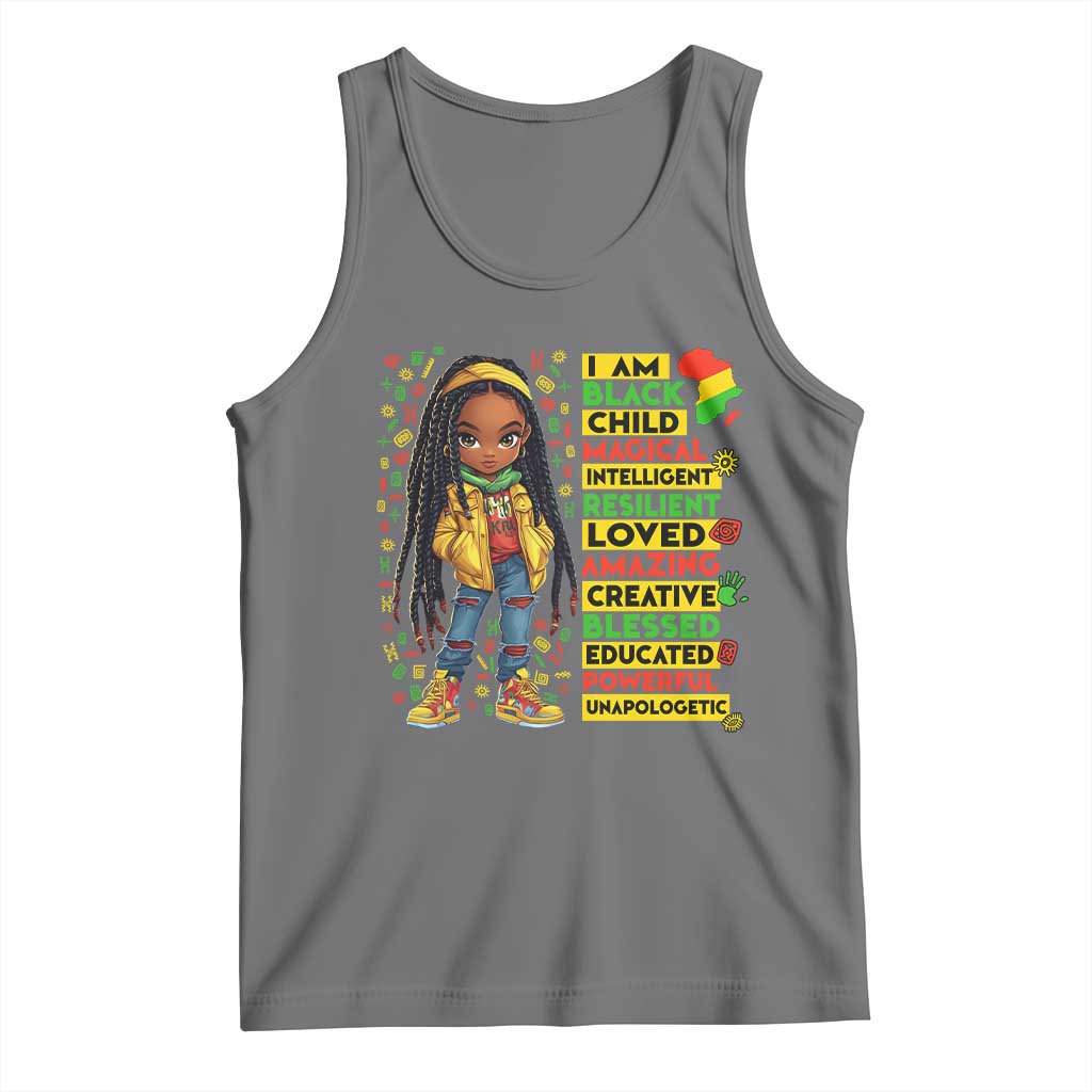 I Am Black Child Tank Top Locd Girl African American Pride Black History Month