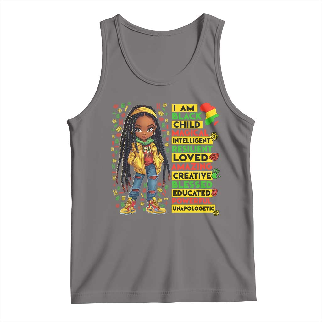 I Am Black Child Tank Top Locd Girl African American Pride Black History Month