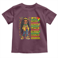 I Am Black Child Toddler T Shirt Locd Girl African American Pride Black History Month