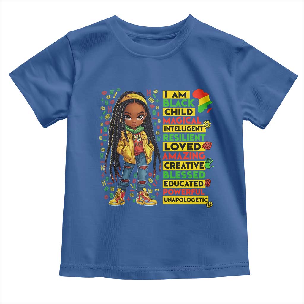 I Am Black Child Toddler T Shirt Locd Girl African American Pride Black History Month