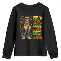 I Am Black Child Youth Sweatshirt Locd Girl African American Pride Black History Month