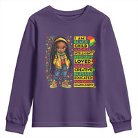 I Am Black Child Youth Sweatshirt Locd Girl African American Pride Black History Month