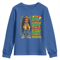 I Am Black Child Youth Sweatshirt Locd Girl African American Pride Black History Month