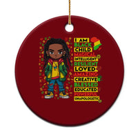 I Am Black Child Ceramic Ornament Locd Boy African American Pride Black History Month - Wonder Print Shop