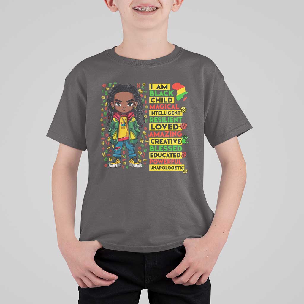 I Am Black Child T Shirt For Kid Locd Boy African American Pride Black History Month