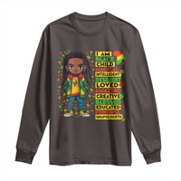I Am Black Child Long Sleeve Shirt Locd Boy African American Pride Black History Month