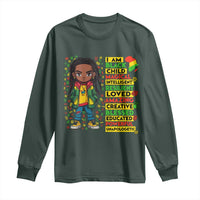 I Am Black Child Long Sleeve Shirt Locd Boy African American Pride Black History Month