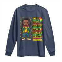I Am Black Child Long Sleeve Shirt Locd Boy African American Pride Black History Month