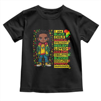 I Am Black Child Toddler T Shirt Locd Boy African American Pride Black History Month