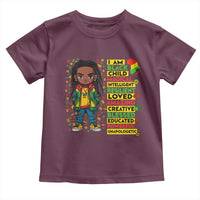 I Am Black Child Toddler T Shirt Locd Boy African American Pride Black History Month