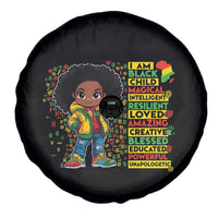 I Am Black Child Spare Tire Cover Afro Girl African American Pride Black History Month