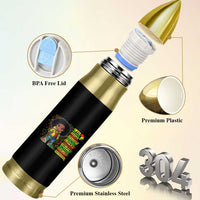 I Am Black Child Bullet Tumbler Afro Girl African American Pride Black History Month