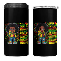 I Am Black Child 4 in 1 Can Cooler Tumbler Afro Girl African American Pride Black History Month