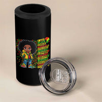 I Am Black Child 4 in 1 Can Cooler Tumbler Afro Girl African American Pride Black History Month