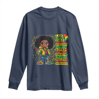 I Am Black Child Long Sleeve Shirt Afro Girl African American Pride Black History Month