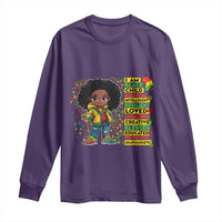 I Am Black Child Long Sleeve Shirt Afro Girl African American Pride Black History Month