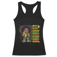 I Am Black Child Racerback Tank Top Afro Girl African American Pride Black History Month