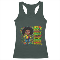 I Am Black Child Racerback Tank Top Afro Girl African American Pride Black History Month